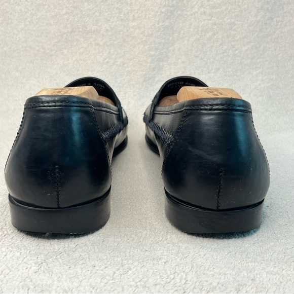 G.H. Bass & Co Woven Leather Tassel Loafers-Men’s 10-Black-Classic-Formal-Office - Picture 3 of 13